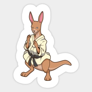 Comic Kangaroo does Judo Sticker